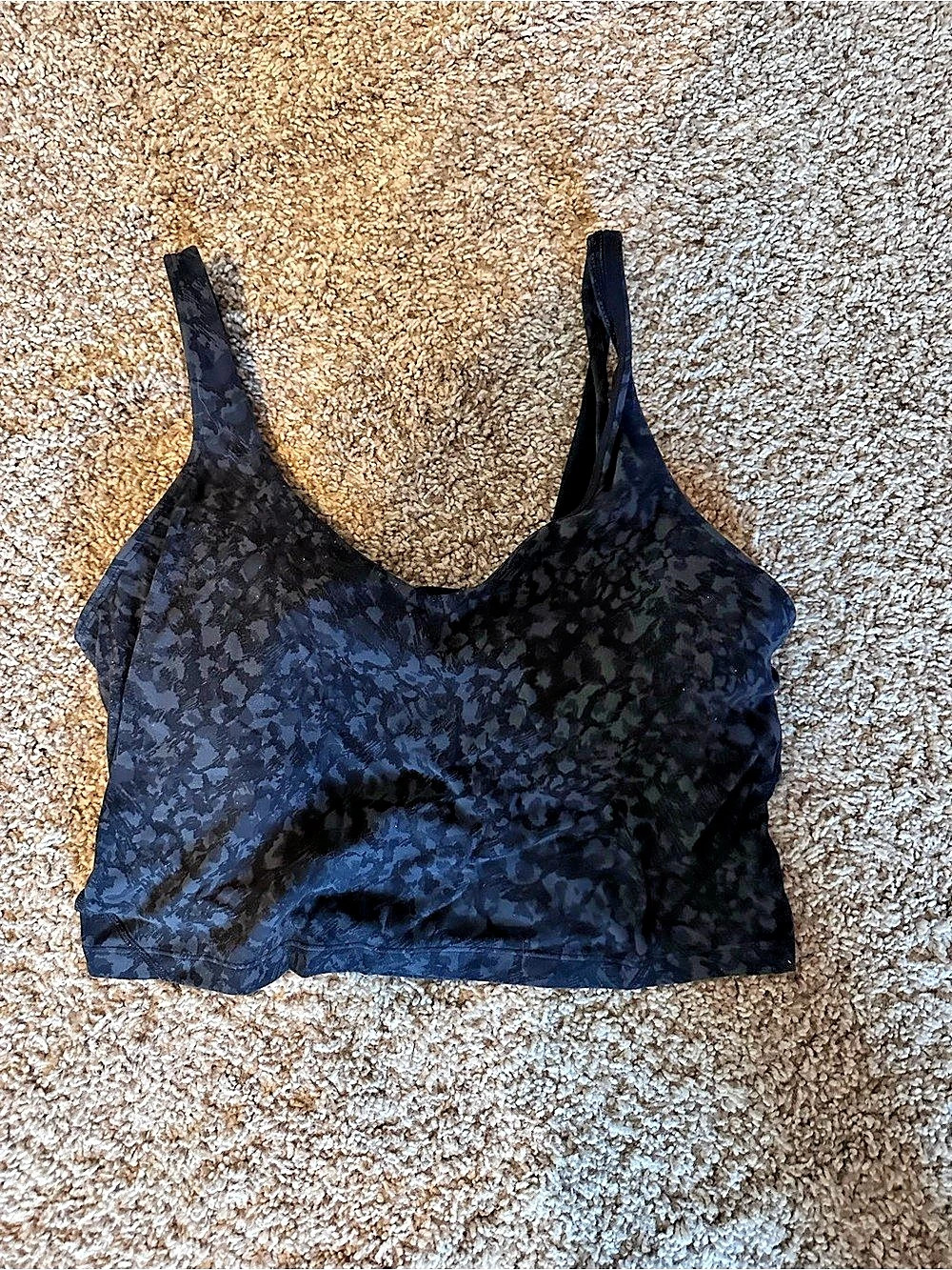 Lululemon Align Tank Top Floral Black Crop Top